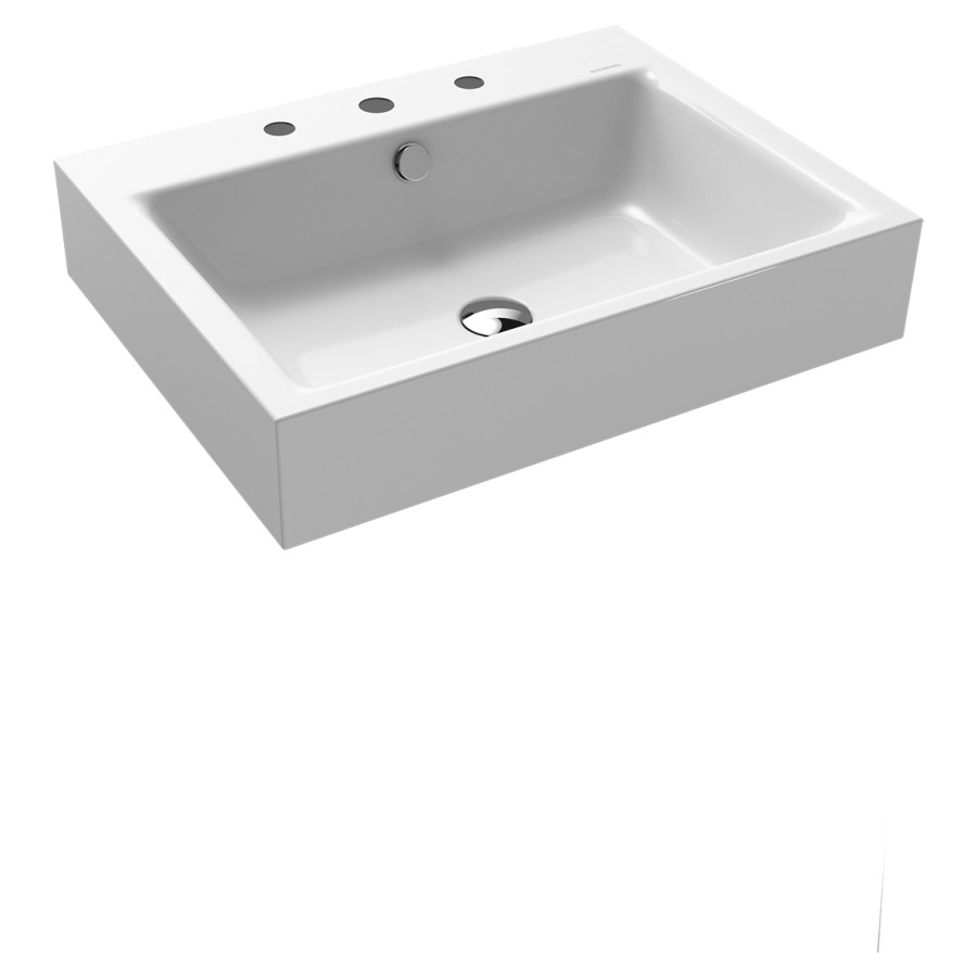 Lavabo PURO
60 x 46 x 12 cm, acier
avec garniture de trop-plein
chrome et isolation phonique
émaillé des deux côtés