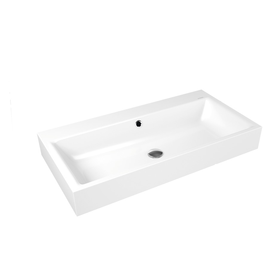 Lavabo PURO
90 x 46 x 12 cm, acier
avec garniture de trop-plein
chrome et isolation phonique
émaillé des deux côtés