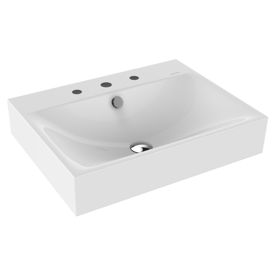 Lavabo SILENIO
60 x 46 x 12 cm, acier
avec garniture de trop-plein
chrome et isolation phonique
émaillé des deux côtés