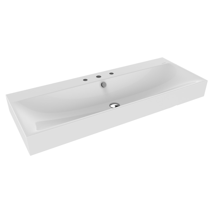 Lavabo SILENIO
120 x 46 x 12 cm, acier
avec garniture de trop-plein
chrome et isolation phonique
émaillé des deux côtés