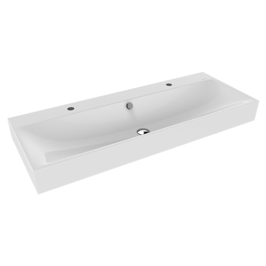 Lavabo SILENIO
120 x 46 x 12 cm, acier
avec garniture de trop-plein
chrome et isolation phonique
émaillé des deux côtés