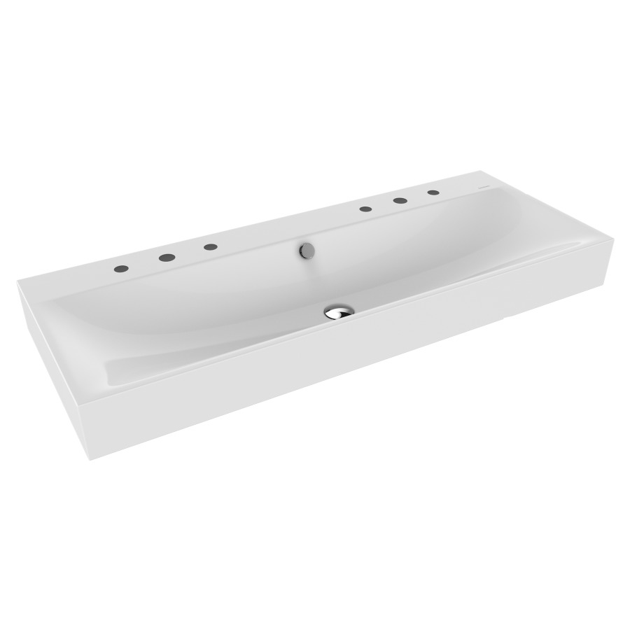 Lavabo SILENIO
120 x 46 x 12 cm, acier
avec garniture de trop-plein
chrome et isolation phonique
émaillé des deux côtés