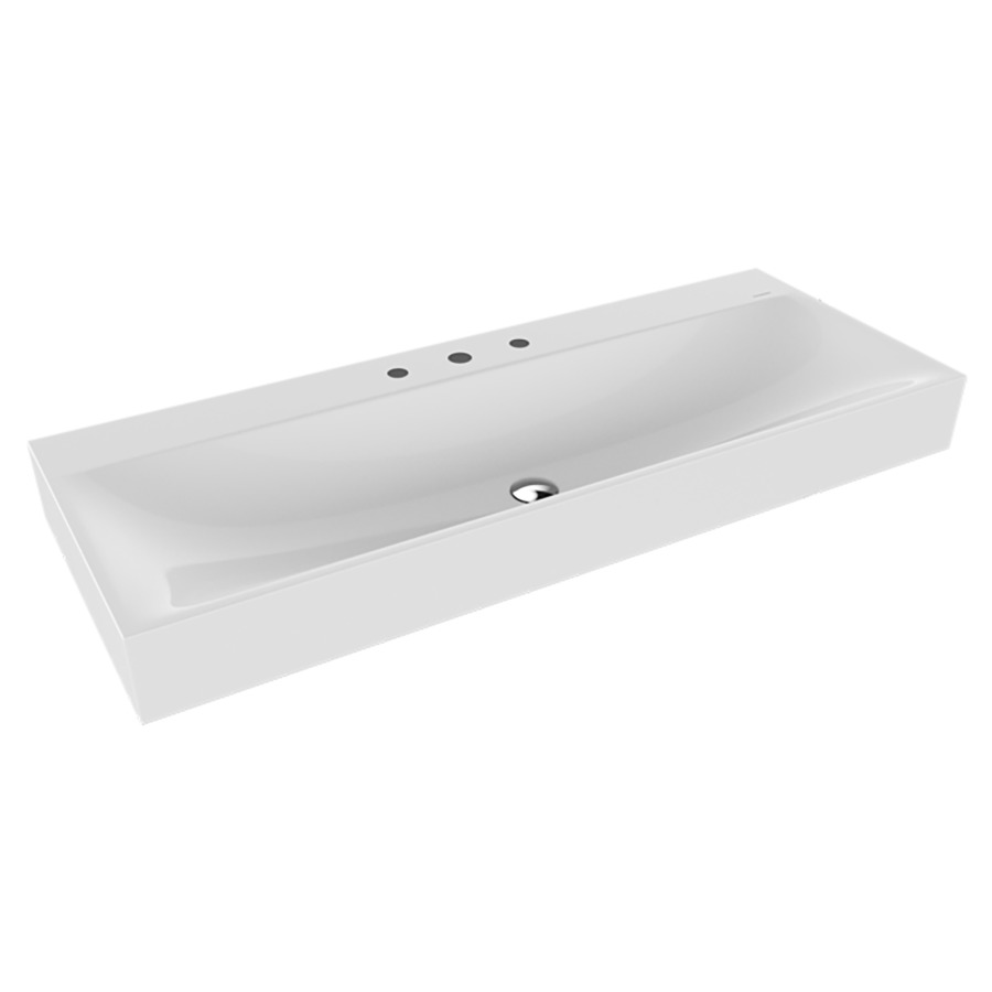 Lavabo SILENIO
90 x 46 x 12 cm, acier
sans trop-plein