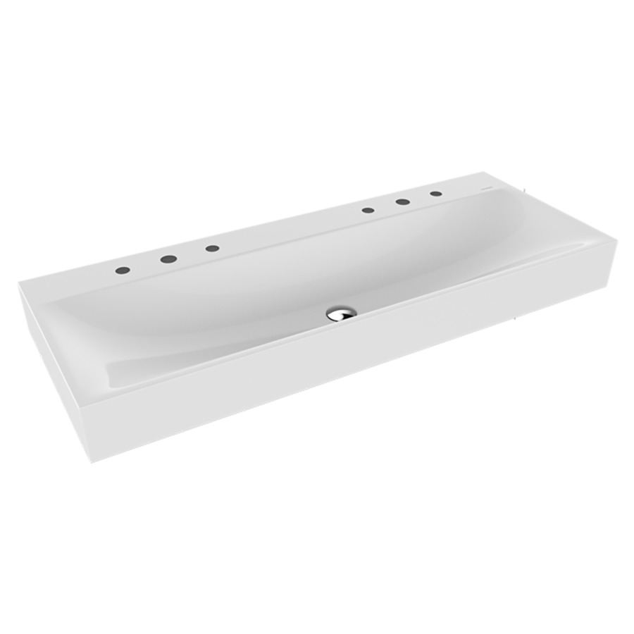 Lavabo SILENIO
120 x 46 x 12 cm, acier
sans trop-plein