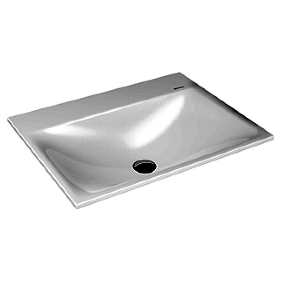 Lavabo à encastrer SILENIO
60 x 46 x 1,4 cm, acier
sans trop-plein