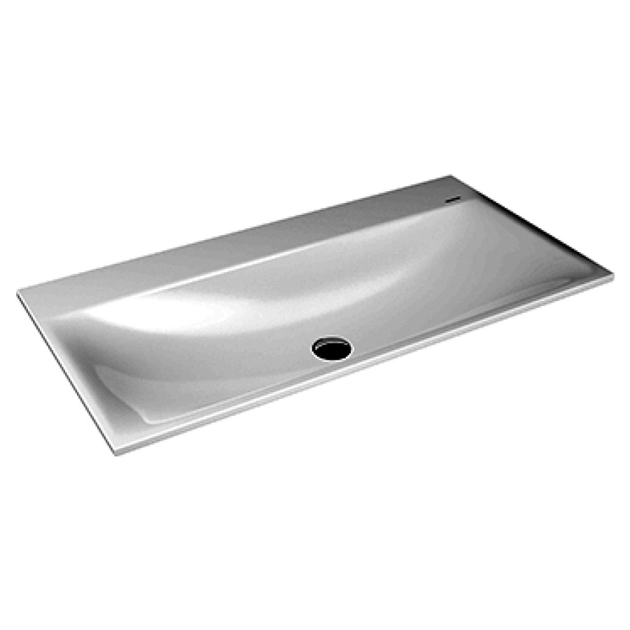 Lavabo à encastrer SILENIO
90 x 46 x 1,4 cm, acier
sans trop-plein