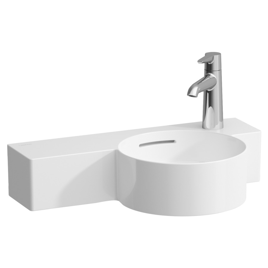 Lave-mains VAL
55 x 31,5 cm, SaphirCéramique
tablette à gauche
avec trop-plein
