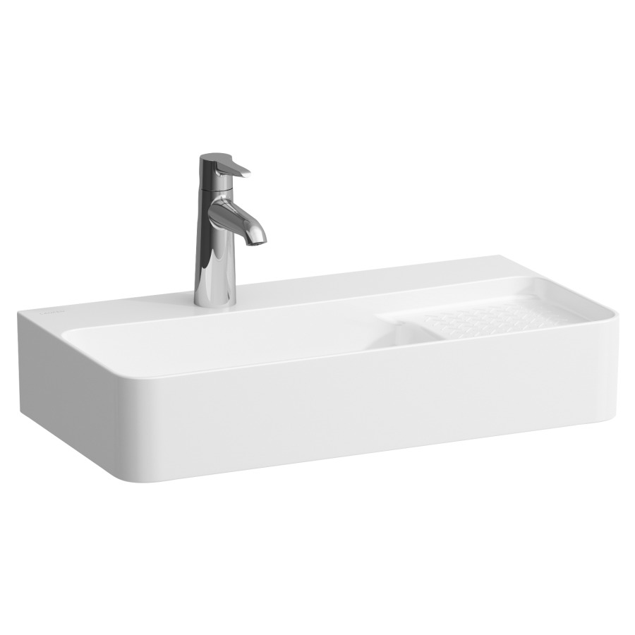 Lavabo à poser VAL COMPACT
60 x 31 cm, SaphirCéramique
tablette à droite
avec trop-plein