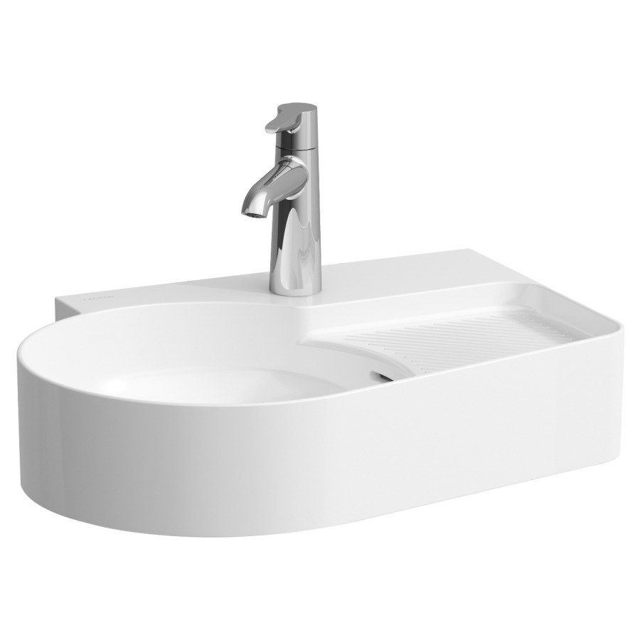 Lavabo VAL
53 x 40 cm, SaphirCéramique
tablette, avec trop-plein