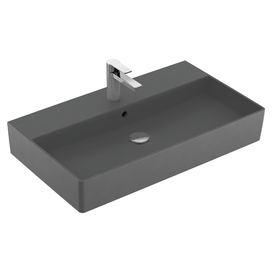 Lavabo MEMENTO 2.0
80 x 47 cm, céramique
avec trop-plein, côté
inférieur poli