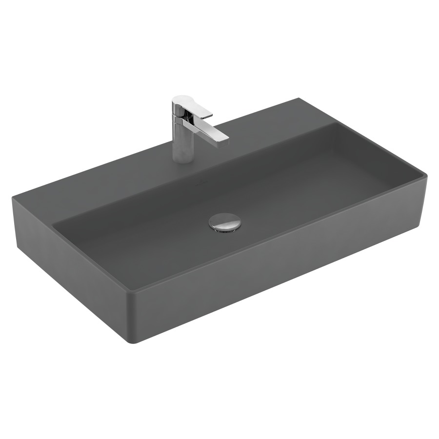 Lavabo MEMENTO 2.0
80 x 47 cm, céramique
sans trop-plein, côté
inférieur poli
