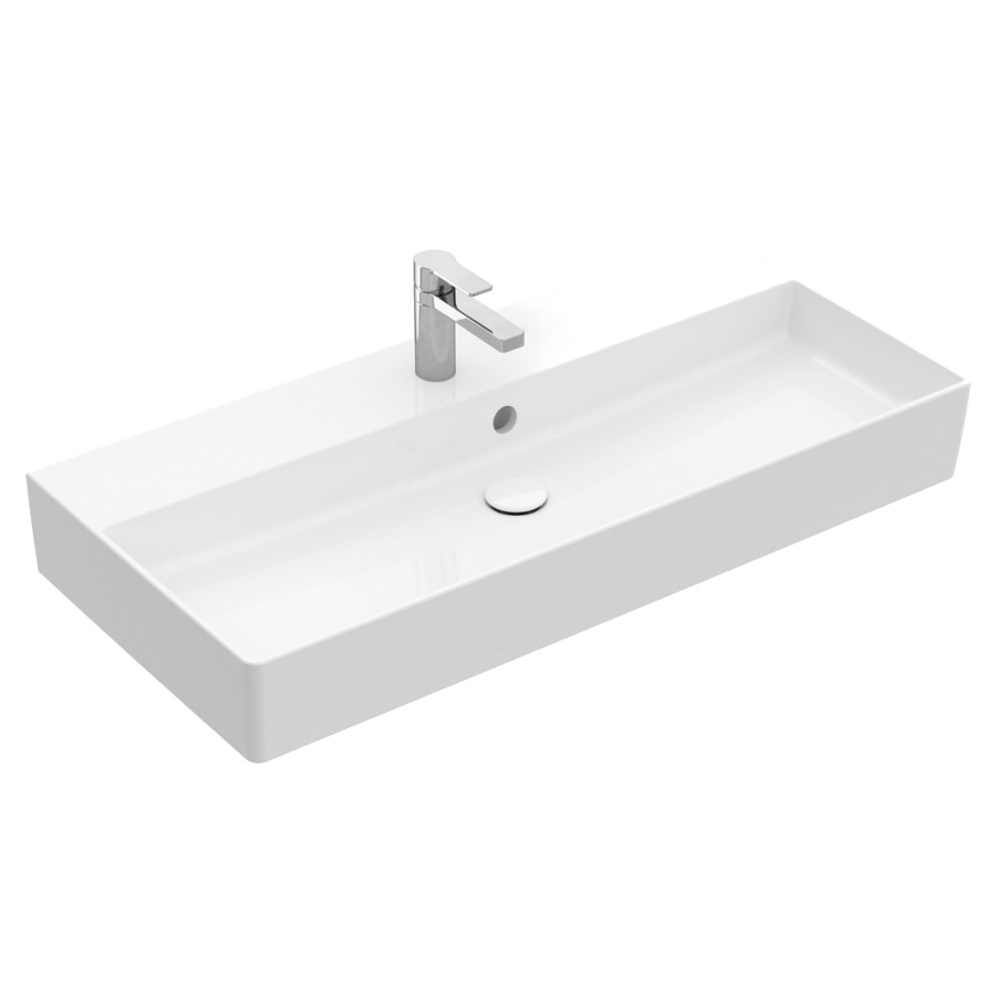 Lavabo MEMENTO 2.0
100 x 47 cm, céramique
avec trop-plein, côté
inférieur poli
