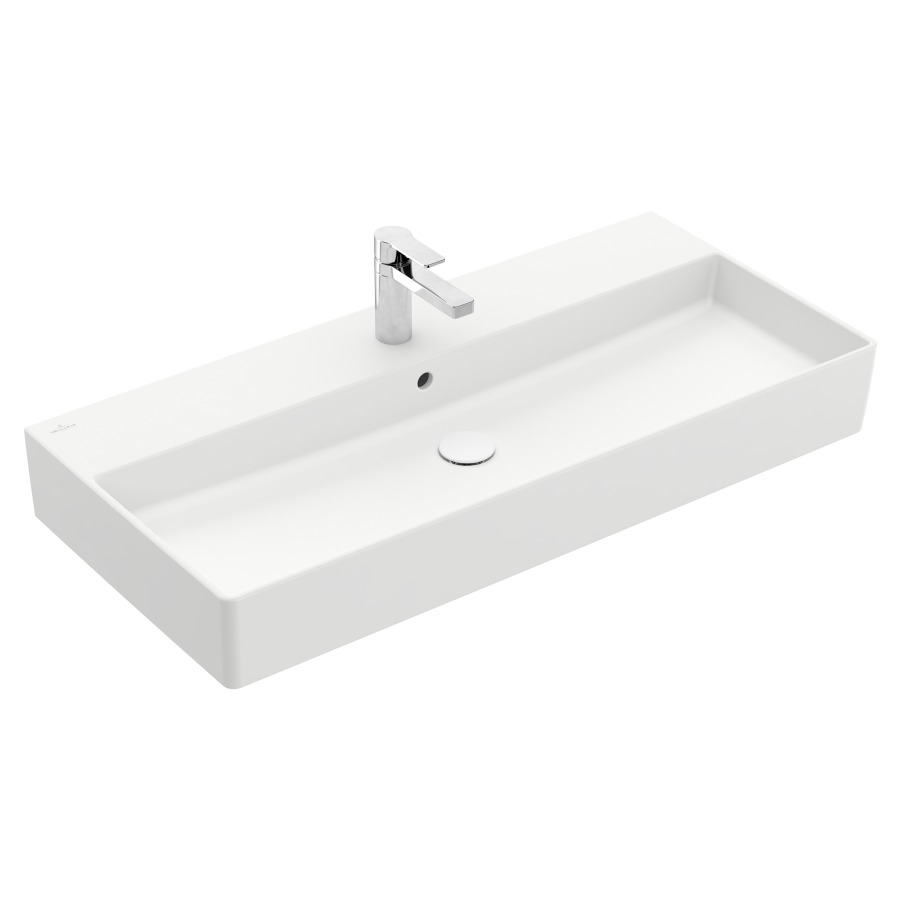 Lavabo MEMENTO 2.0
100 x 47 cm, céramique
avec trop-plein, côté
inférieur poli