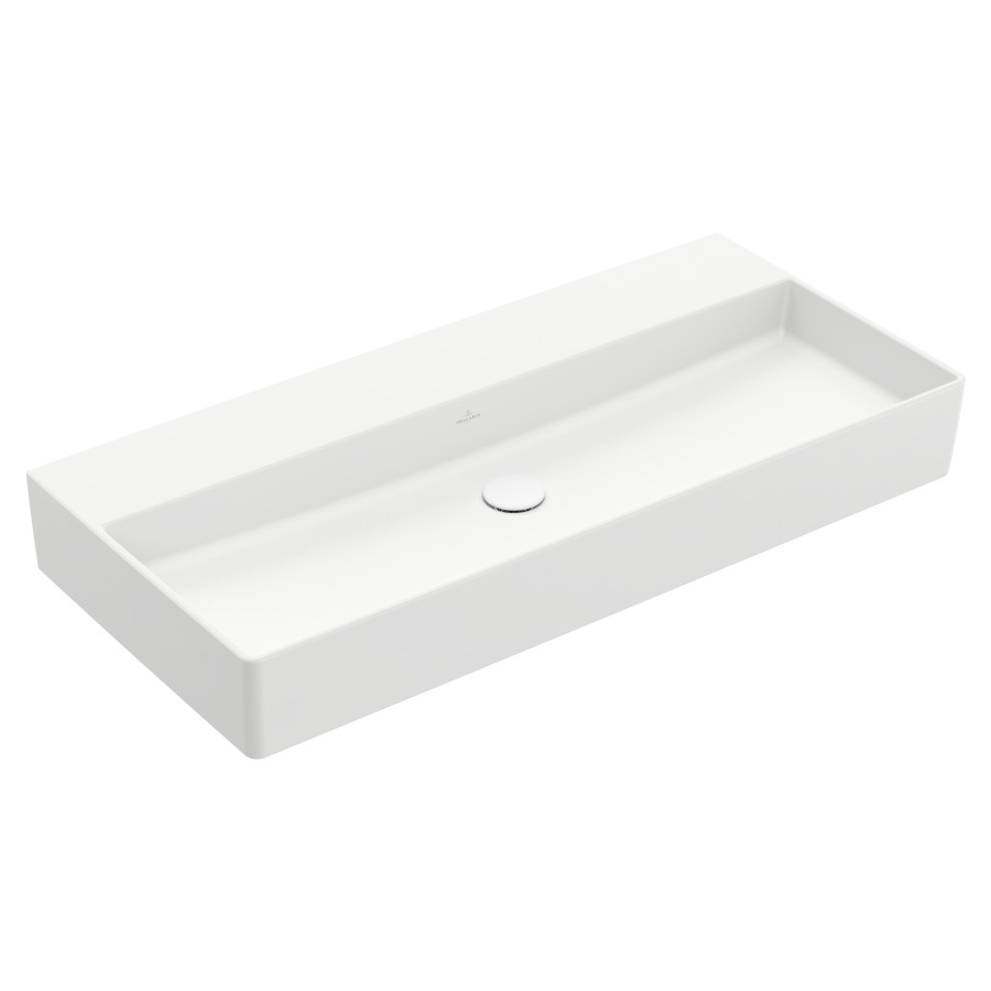 Lavabo MEMENTO 2.0
100 x 47 cm, céramique
sans trop-plein, côté
inférieur poli
