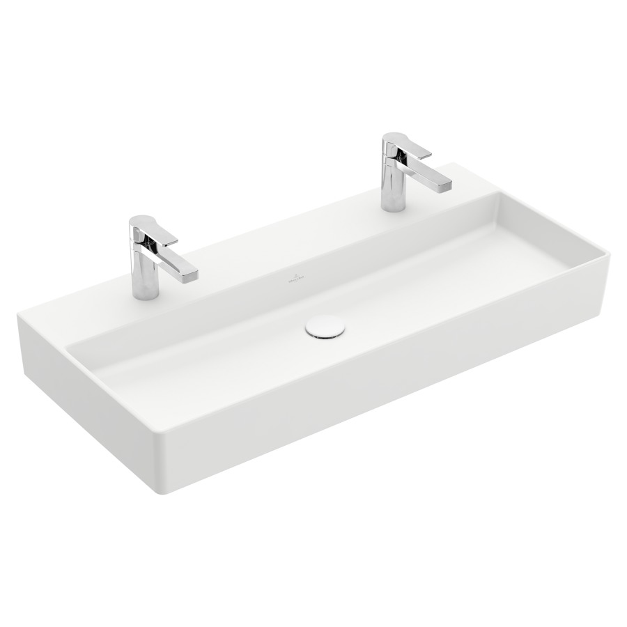 Lavabo MEMENTO 2.0
100 x 47 cm, céramique
sans trop-plein, côté
inférieur poli