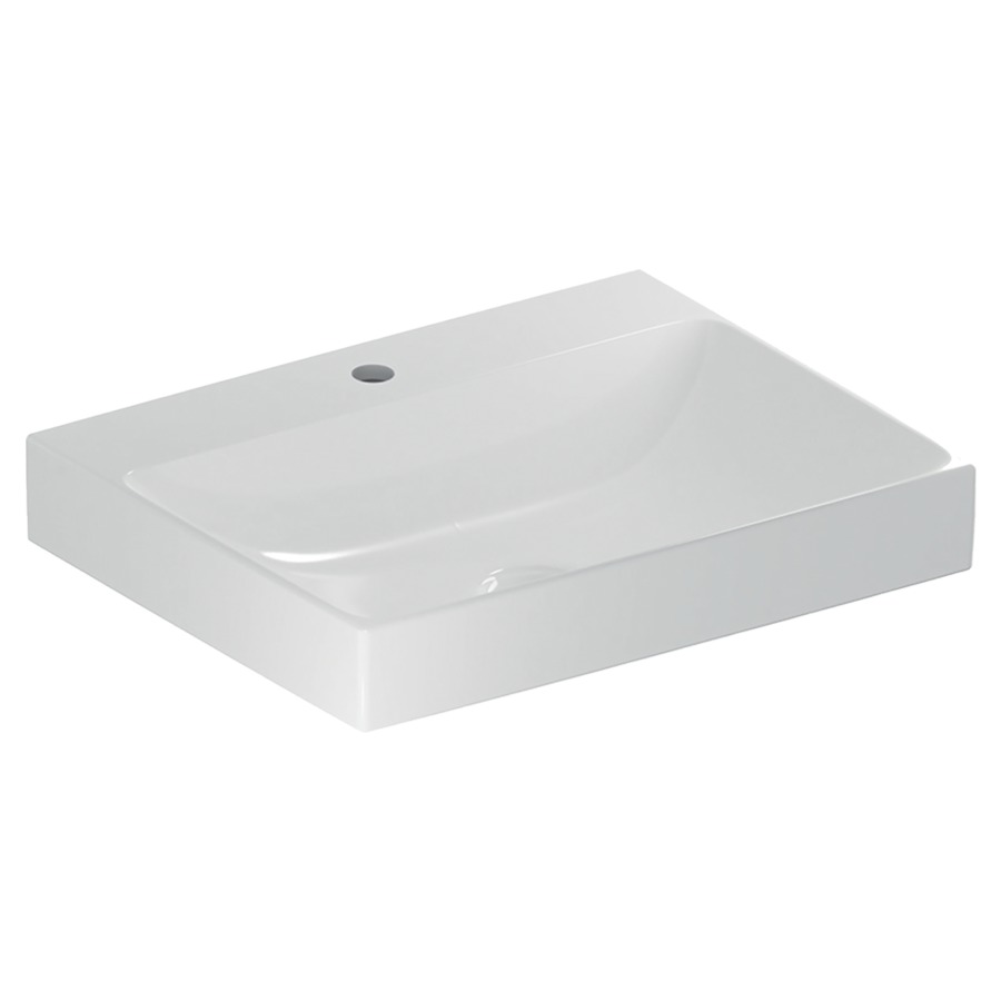 Lavabo ONE
60 x 48 x 14 cm, céramique
sans trop-plein, sortie
verticale