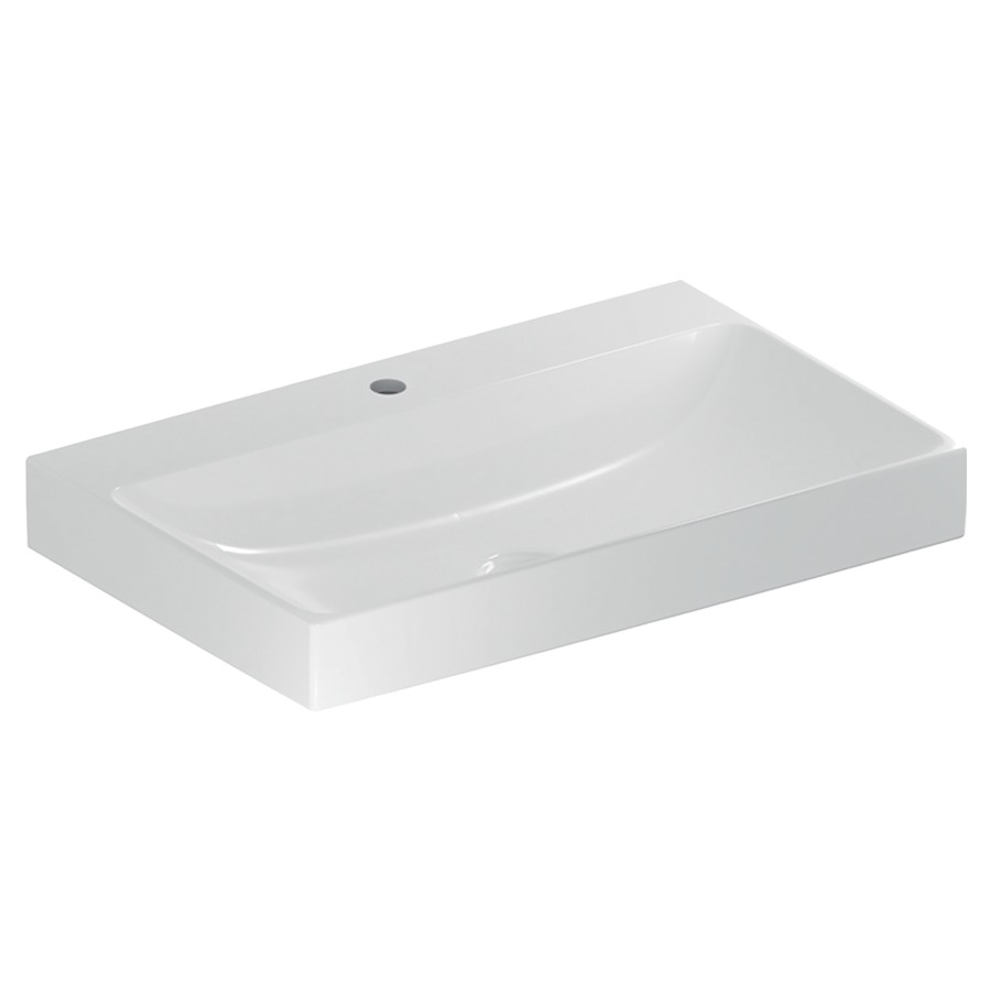 Lavabo ONE
75 x 48 x 14 cm, céramique
sans trop-plein, sortie
verticale