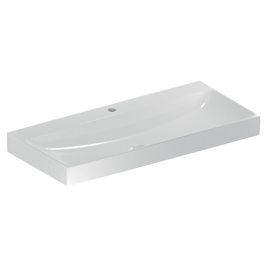 Lavabo ONE
105 x 48 x 14 cm, céramique
sans trop-plein, sortie
verticale