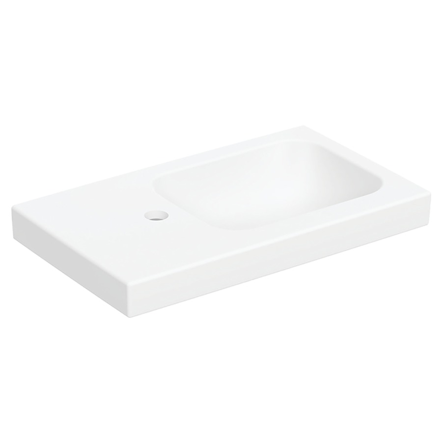 Waschtisch ICON LIGHT
53 x 31 x 14 cm, Keramik
unterbaufähig, ohne Ueberlauf
Abstellfläche links