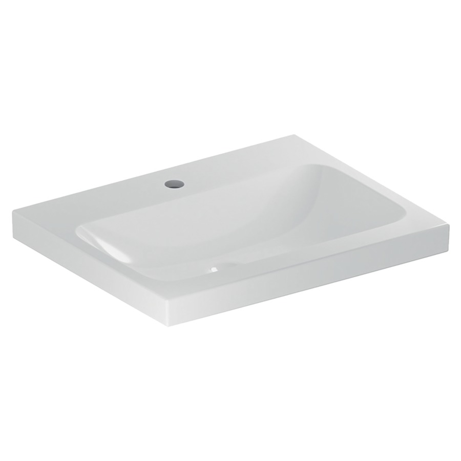 Lavabo ICON LIGHT
60 x 48 x 16 cm, céramique
pour meuble suspendu, sans
trop-plein