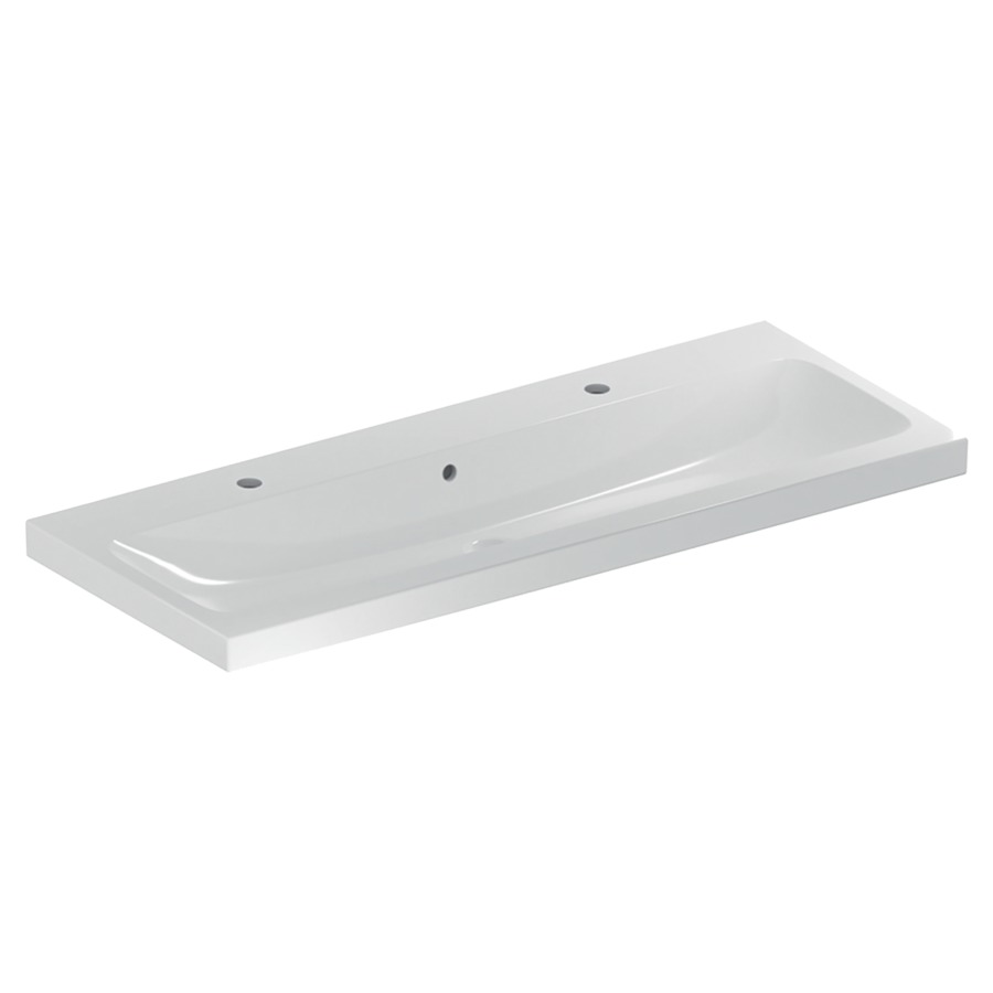 Lavabo ICON LIGHT
120 x 48 x 16 cm, céramique
pour meuble suspendu, avec
trop-plein