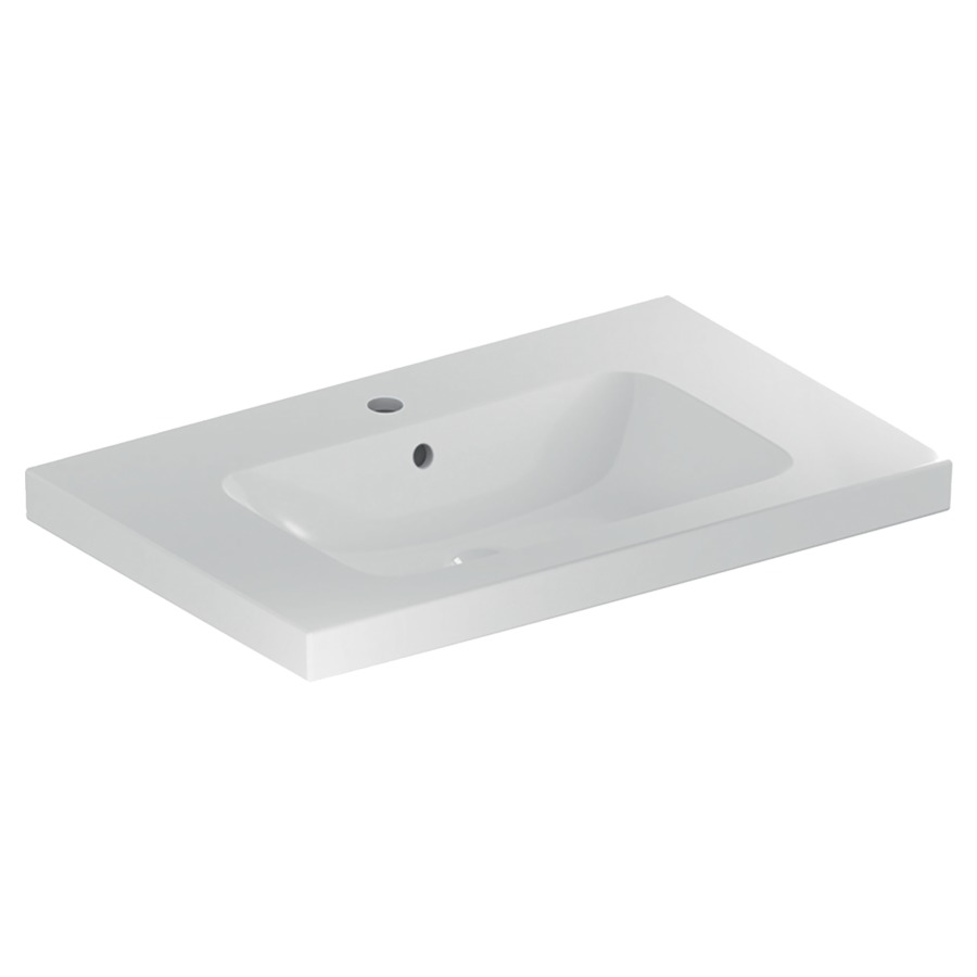 Lavabo ICON LIGHT
75 x 48 x 16 cm, céramique
pour meuble suspendu, avec
espace de rangement, avec
trop-plein