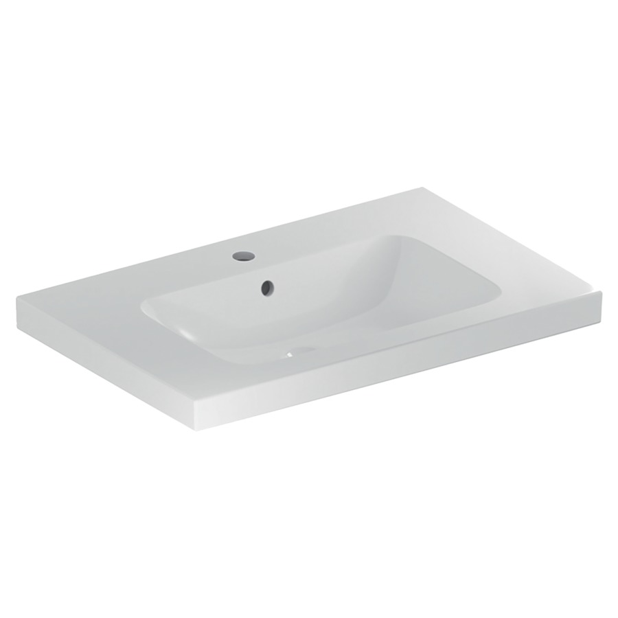 Lavabo ICON LIGHT
90 x 48 x 16 cm, céramique
pour meuble suspendu, avec
espace de rangement, avec
trop-plein