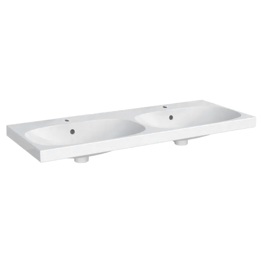 Doppelwaschtisch ACANTO
119,5 x 48,2 cm, Keramik
mit Ueberlauf, mit Befestigung
EFF1