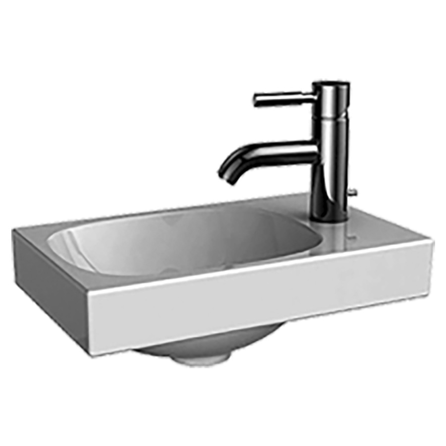 Lave-mains ACANTO
40 x 25,2 cm, asymétrique
céramique, sans trop-plein