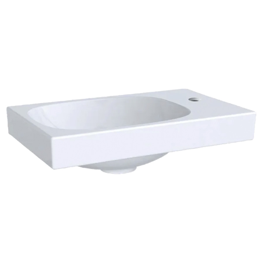 Wandbecken ACANTO
40 x 25,2 cm, asymmetrisch
Keramik, ohne Ueberlauf