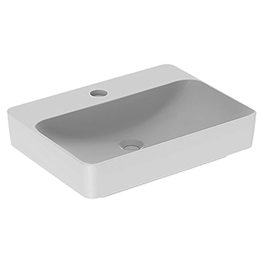 Lavabo à poser VARIFORM
60 x 15.8 x 45 cm, Céramique
pose libre, rectangulaire, sans trop-plein
avec tablette de robinetterie