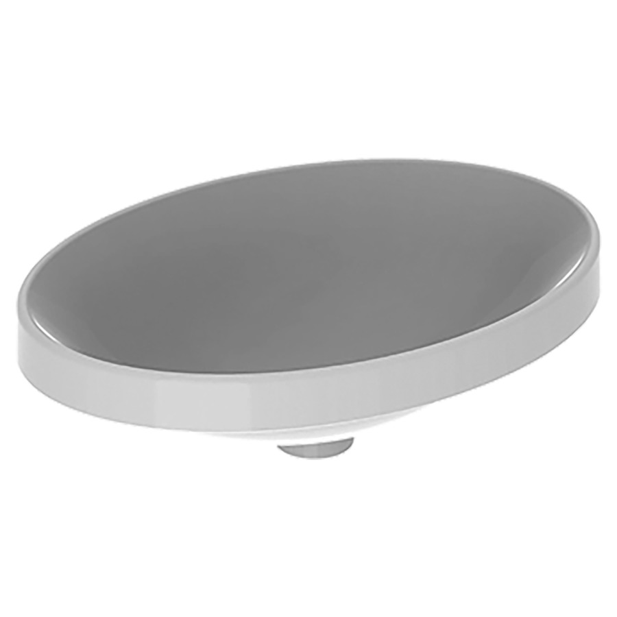 Lavabo à encastrer VARIFORM
55 x 17.8 x 40 cm
Céramique, partie inférieure émaillée
encastrement par dessus, ovale
sans trop-plein
sans tablette de robinetterie