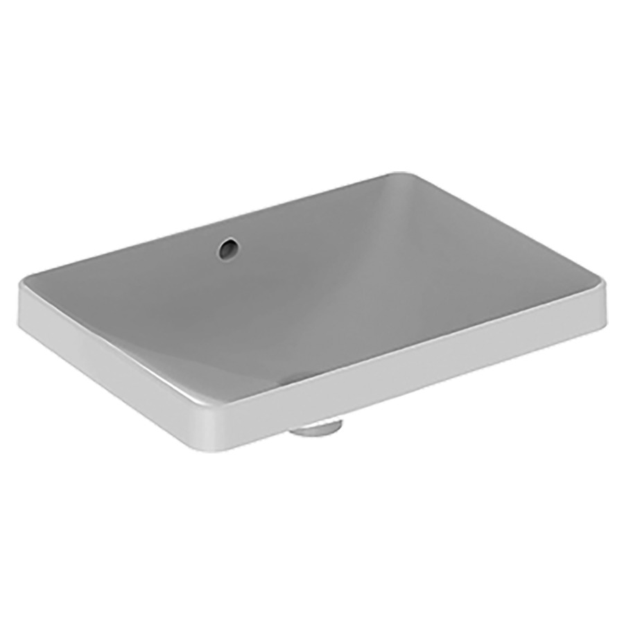 Lavabo à encastrer VARIFORM
55 x 17.8 x 40 cm
Céramique, partie inférieure émaillée
encastrement par dessus, rectangulaire
avec trop-plein
sans tablette de robinetterie