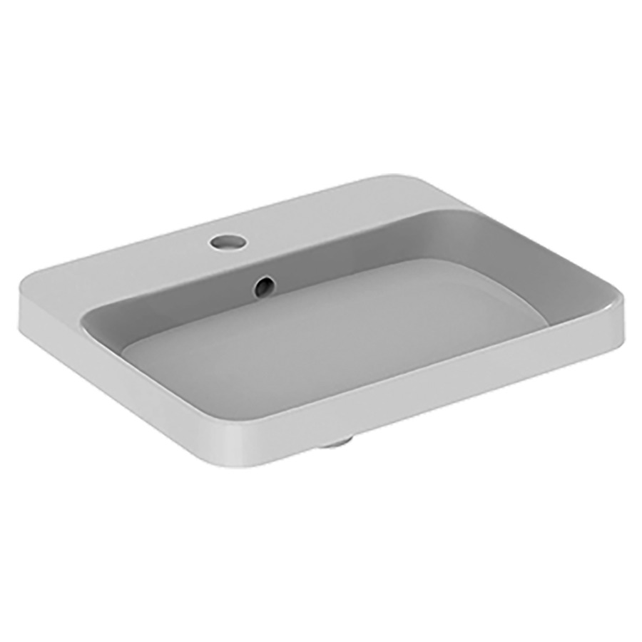 Lavabo à encastrer VARIFORM
55 x 17.8 x 45 cm
Céramique, partie inférieure émaillée
encastrement par dessus, rectangulaire
avec trop-plein
avec tablette de robinetterie
