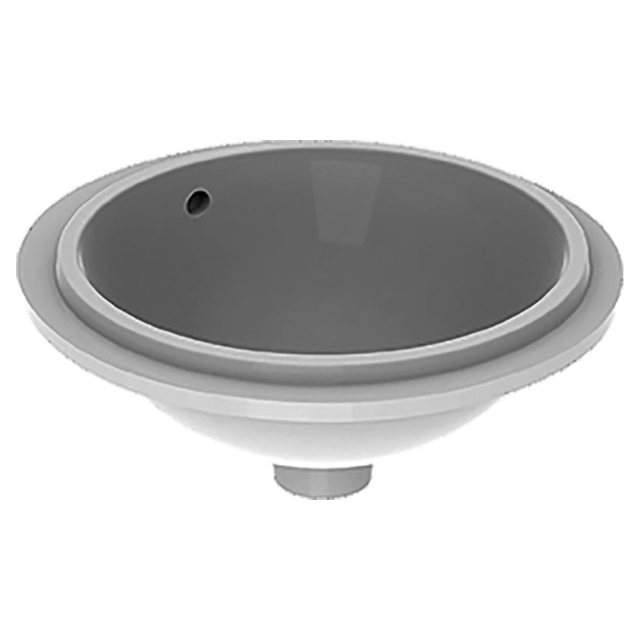 Lavabo à encastrer VARIFORM
D 42 cm, H 18 cm
Céramique, partie inférieure émaillée
encastrement par dessous, ronde
avec trop-plein
sans tablette de robinetterie