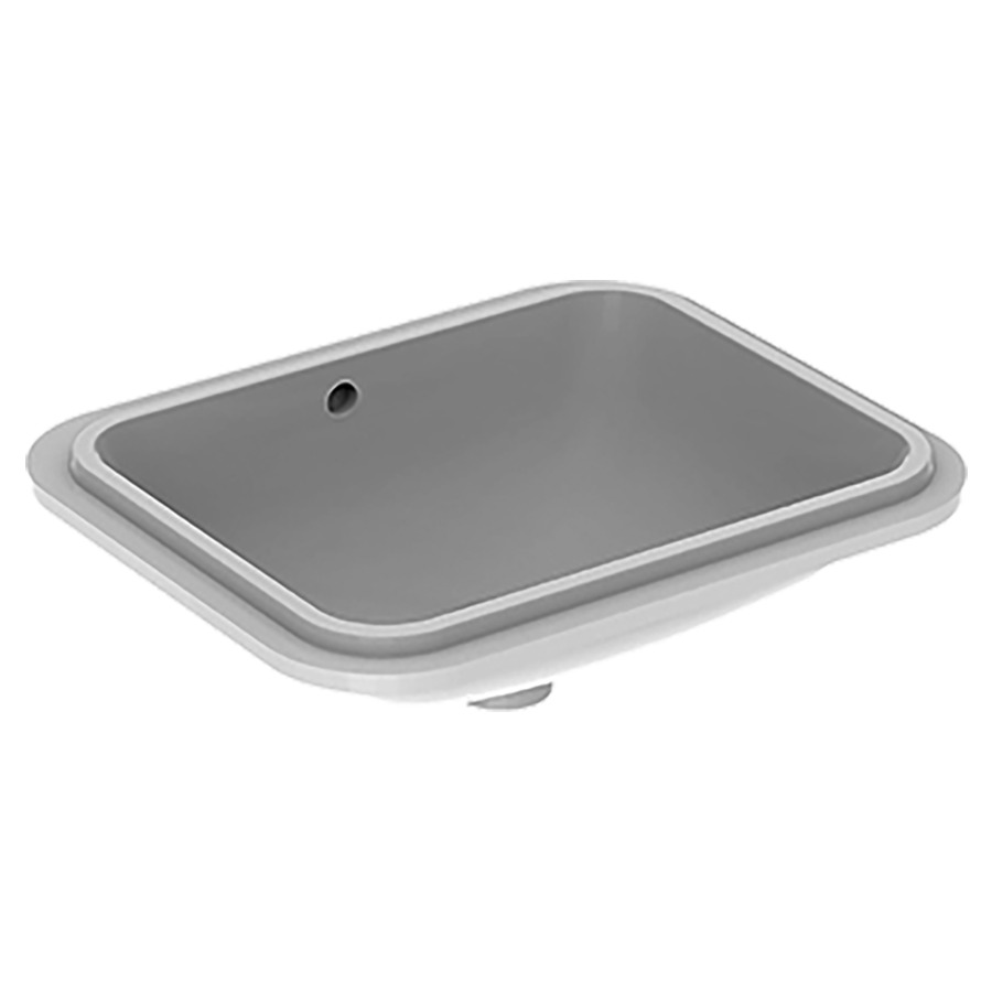 Lavabo à encastrer VARIFORM
53 x 17.8 x 44 cm
Céramique, partie inférieure émaillée
encastrement par dessous
rectangulaire, avec trop-plein
sans tablette de robinetterie