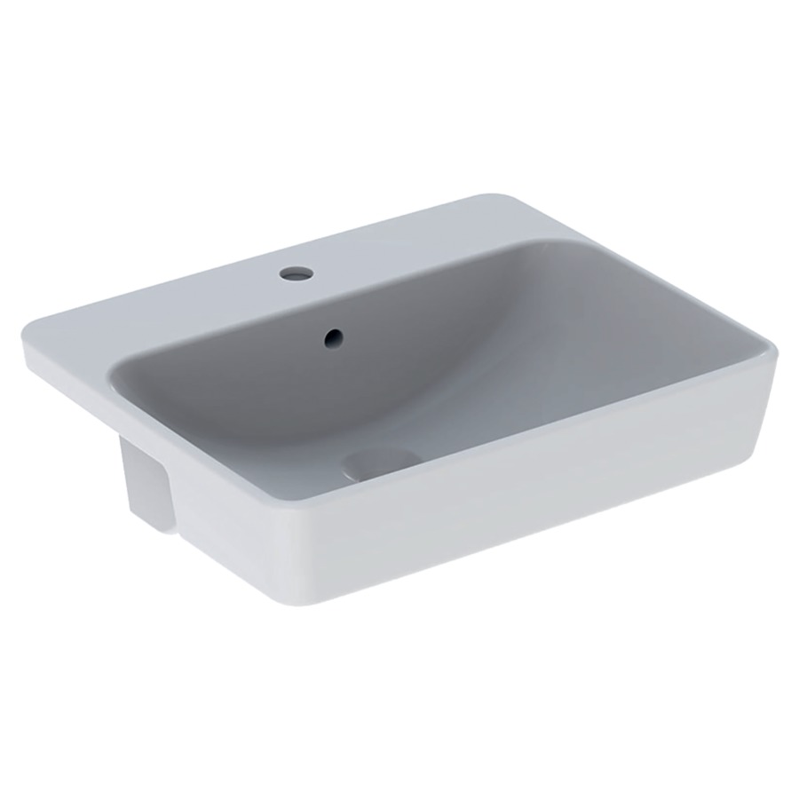 Lavabo semi-encastrée VARIFORM
55 x 18.5 x 45 cm, Céramique
encastrement par dessus
angulaire, avec trop-plein
avec tablette de robinetterie
avec matériel de fixation