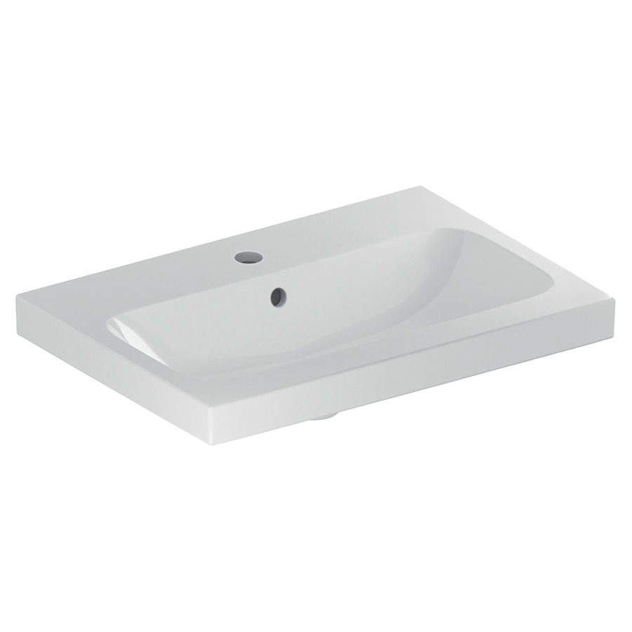 Lavabo ICON LIGHT
60 x 42 x 17 cm, céramique
petite saillie, pour meuble
suspendu, avec trop-plein