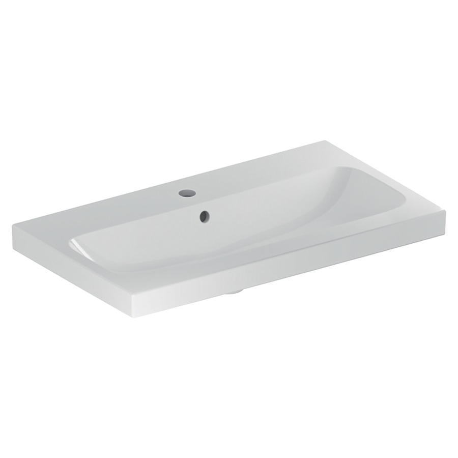 Lavabo ICON LIGHT
75 x 42 x 17 cm, céramique
petite saillie, pour meuble
suspendu, avec trop-plein