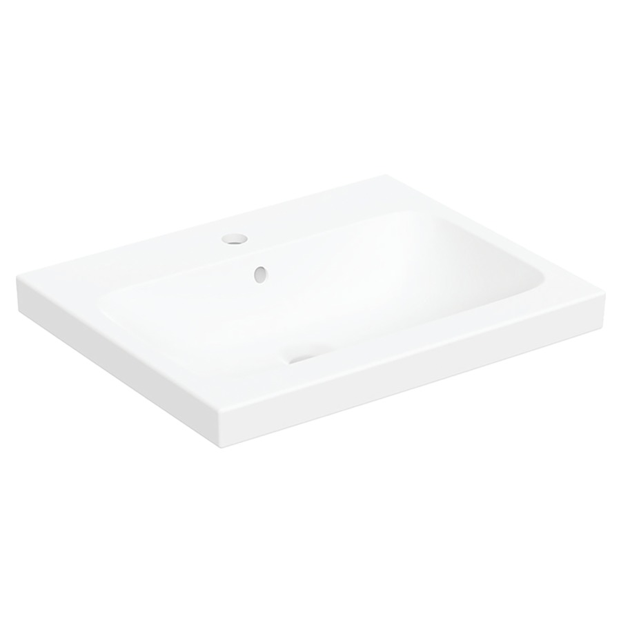 Lavabo à poser ICON LIGHT
60 x 48 x 16 cm, céramique
avec trop-plein