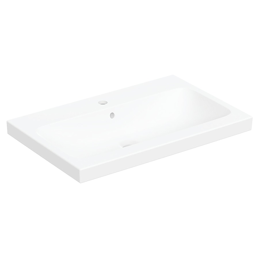 Lavabo à poser ICON LIGHT
75 x 48 x 16 cm, céramique
avec trop-plein