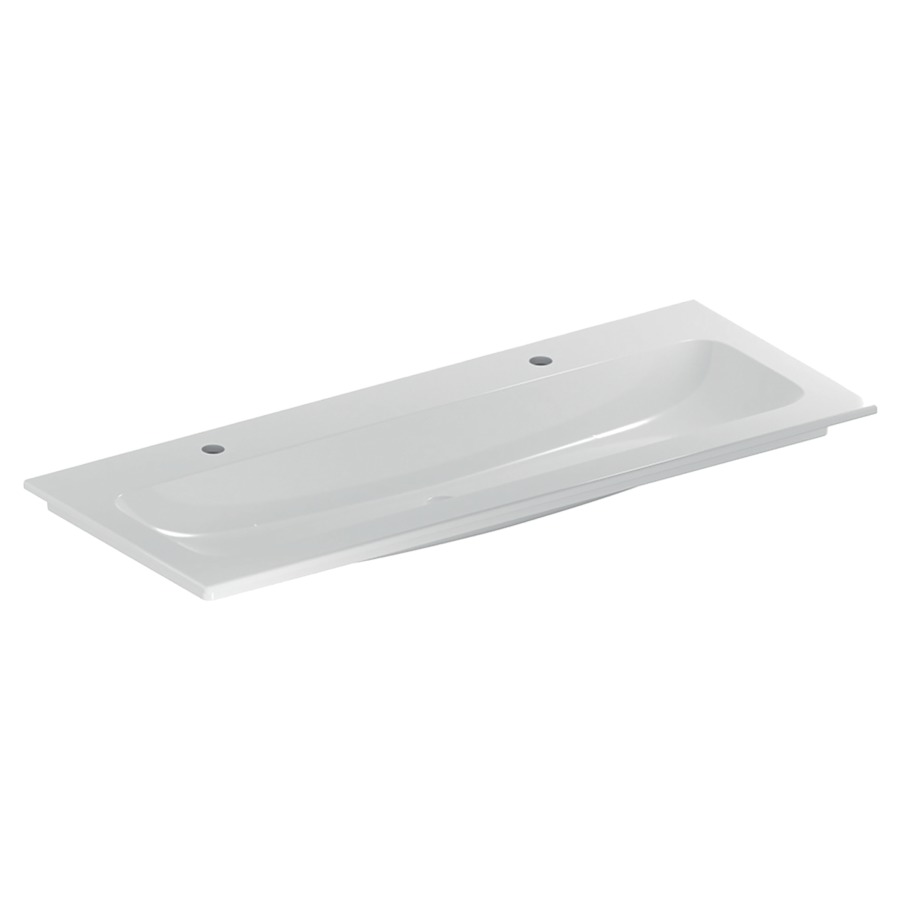 Lavabo ICON
120 x 48 x 13 cm, céramique
sans trop-plein, pour montage
sur base de lavabo