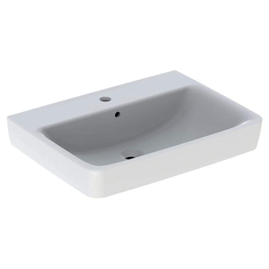 Lavabo RENOVA PLAN
65 x 48 x 18 cm, céramique
pour meuble suspendu, avec
trop-plein