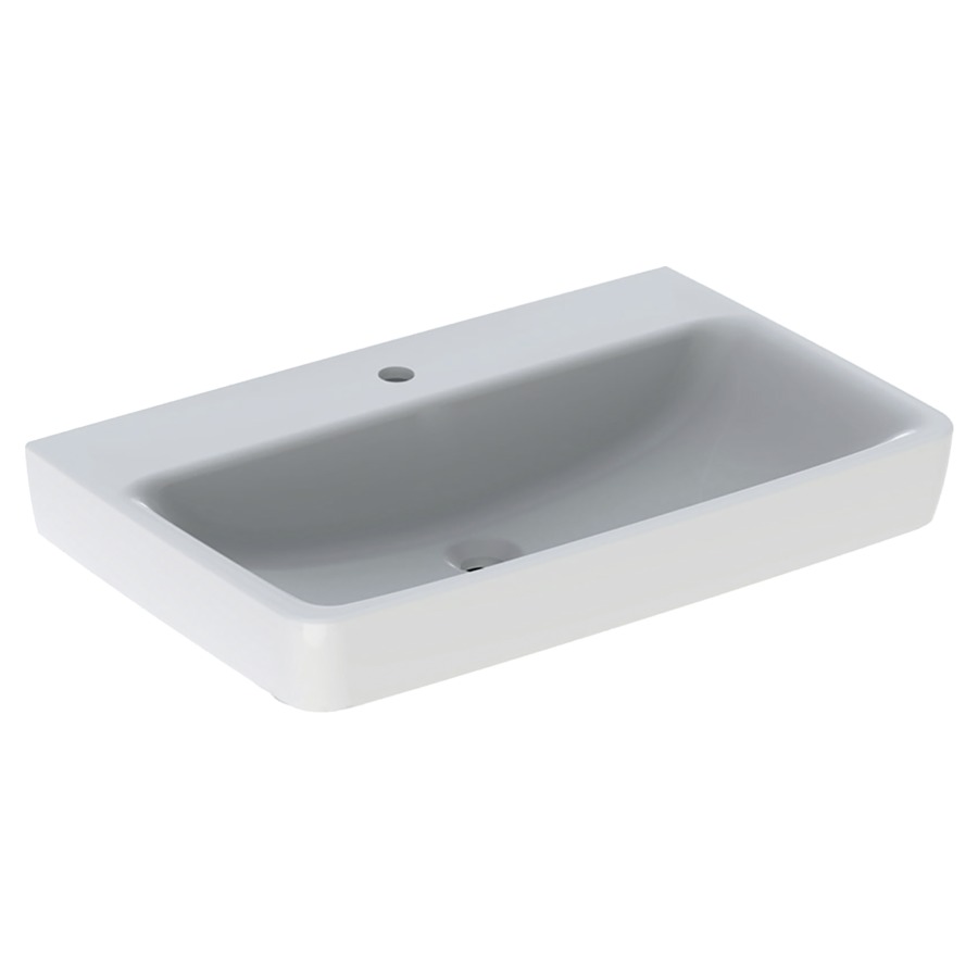 Lavabo RENOVA PLAN
75 x 48 x 18,5 cm, céramique
pour meuble suspendu, sans
trop-plein