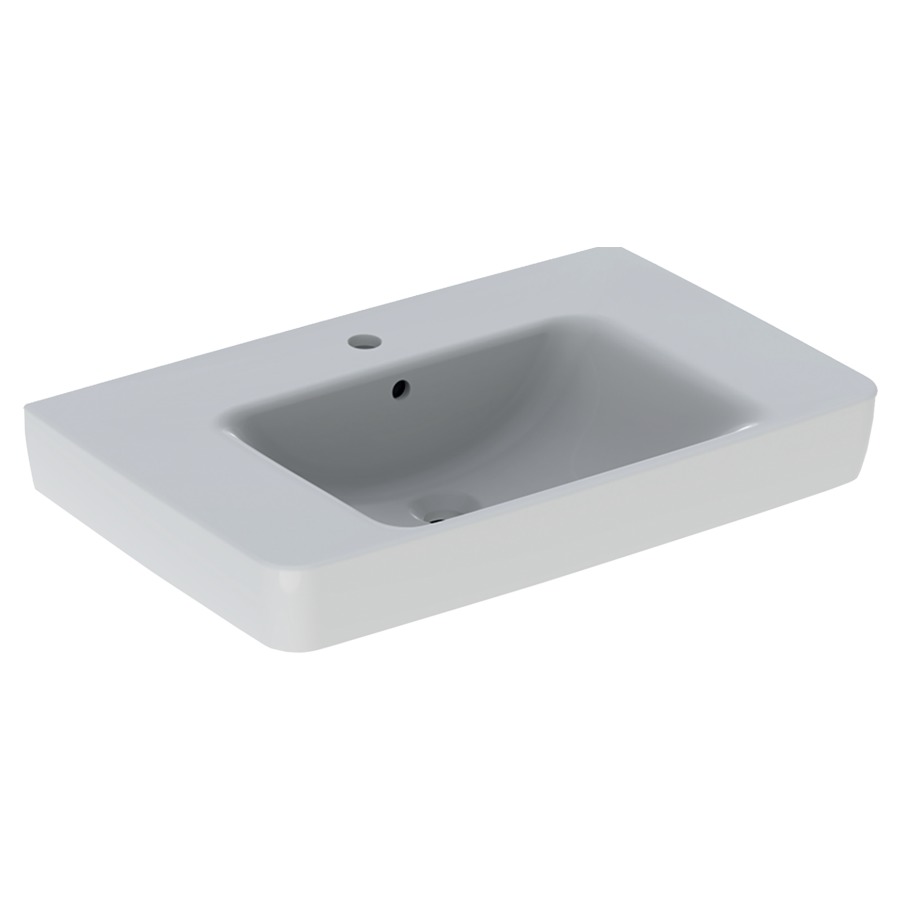 Lavabo RENOVA PLAN
75 x 48 x 18,5 cm, céramique
pour meuble suspendu, avec
espace de rangement, avec
trop-plein