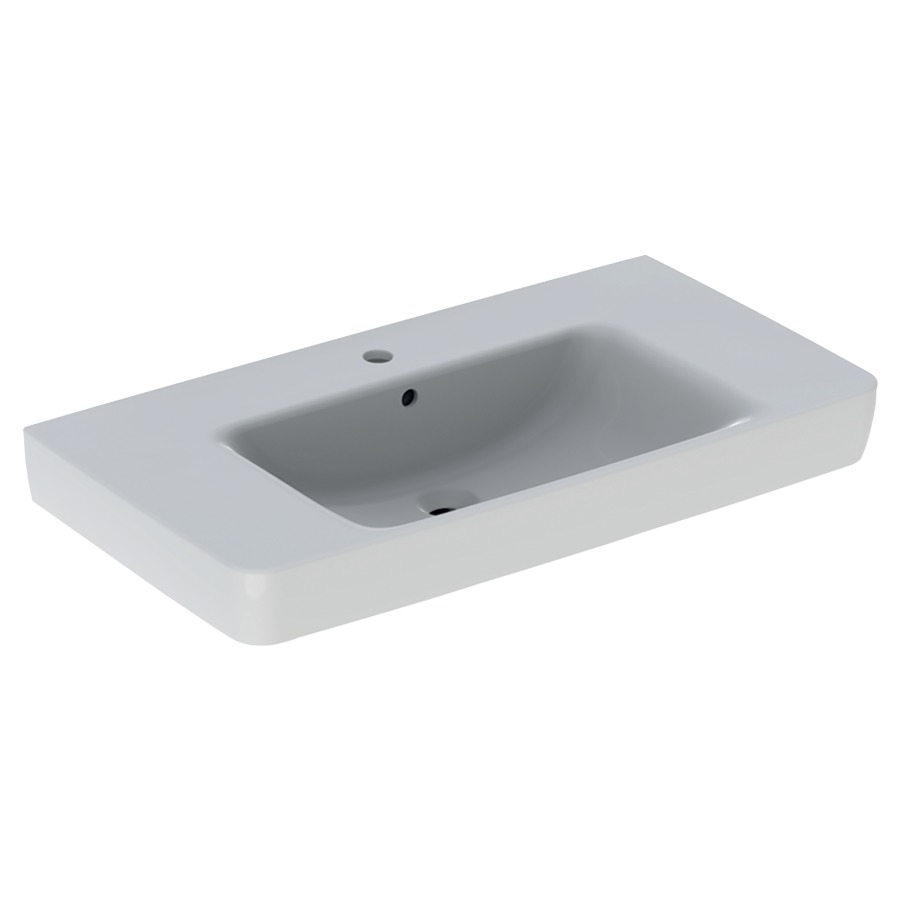 Lavabo RENOVA PLAN
90 x 48 x 18,5 cm, céramique
pour meuble suspendu, avec
espace de rangement, avec
trop-plein