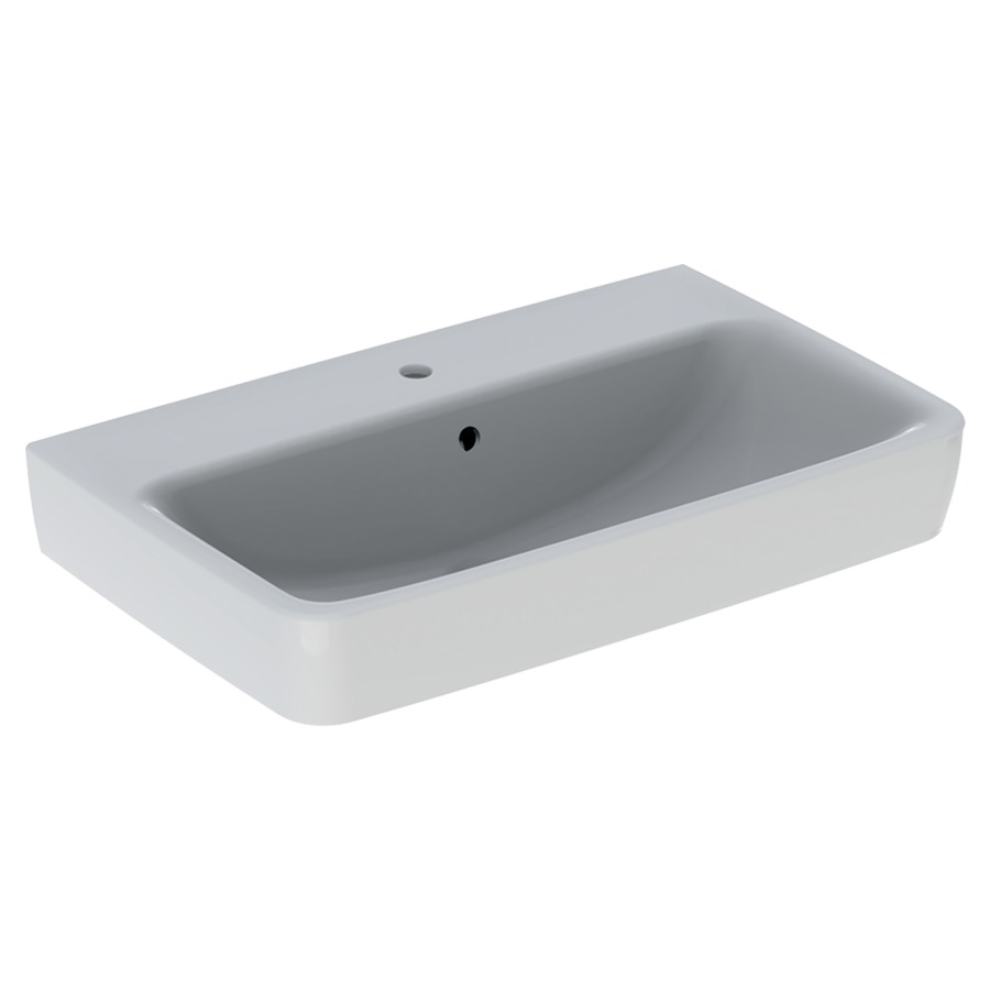 Lavabo RENOVA COMPACT
65 x 40 x 17,5 cm, céramique
pour meuble suspendu, avec
trop-plein