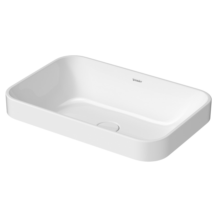 Lavabo à poser HAPPY D.2
PLUS, 60 x 40 cm, céramique
poli, sans trop-plein
vidage avec enjoliveur en
céramique incluse, matériel de
fixation, coloris intérieur
blanc