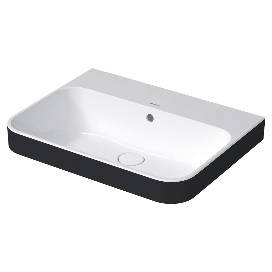Lavabo à poser HAPPY D.2
PLUS, 60 x 46 cm, céramique
poli, avec trop-plein
vidage push-to-open avec
enjoliveur en céramique
incluse, matériel de fixation
coloris intérieur blanc