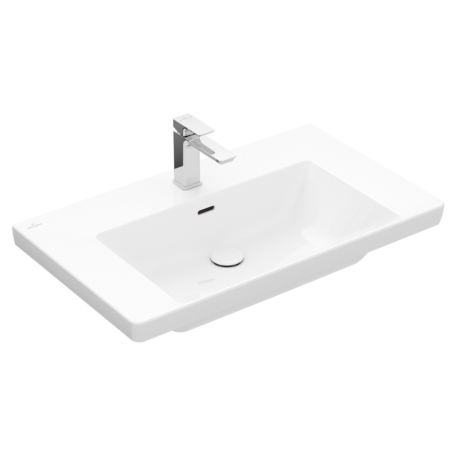 Lavabo SUBWAY 3.0
80 x 47 cm, céramique
anguleux, avec trop-plein